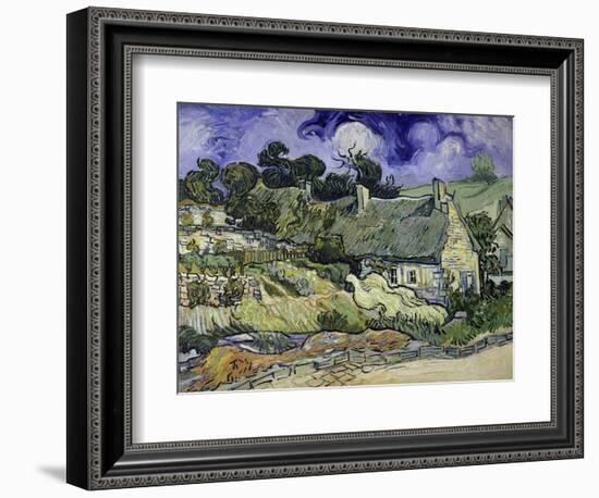 Thatched Cottages at Cordeville, Auvers-Sur-Oise, 1890-Vincent van Gogh-Framed Art Print