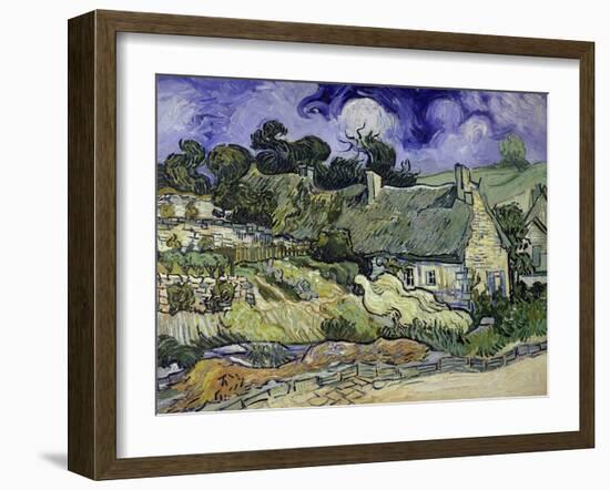 Thatched Cottages at Cordeville, Auvers-Sur-Oise, 1890-Vincent van Gogh-Framed Art Print