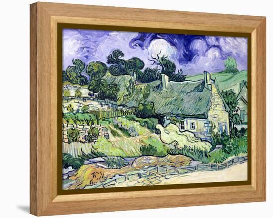 Thatched Cottages at Cordeville, Auvers-Sur-Oise, c.1890-Vincent van Gogh-Framed Premier Image Canvas