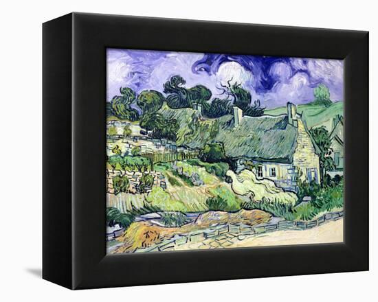 Thatched Cottages at Cordeville, Auvers-Sur-Oise, c.1890-Vincent van Gogh-Framed Premier Image Canvas