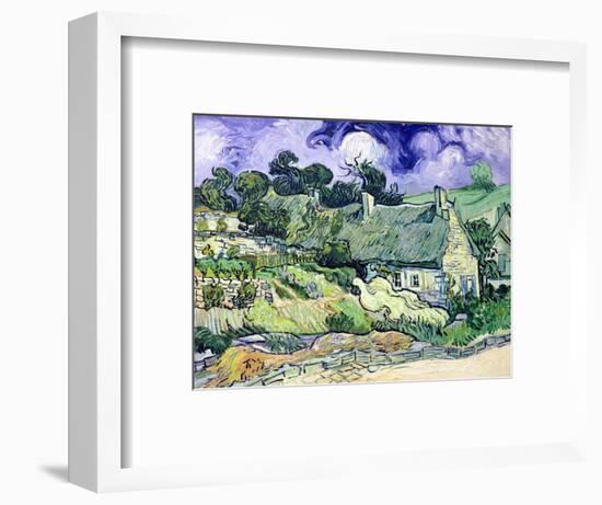 Thatched Cottages at Cordeville, Auvers-Sur-Oise, c.1890-Vincent van Gogh-Framed Premium Giclee Print