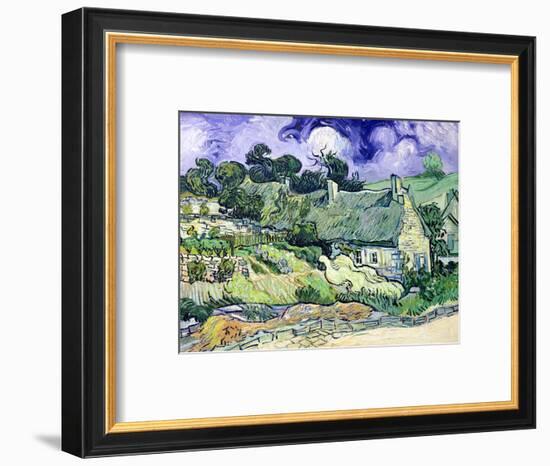 Thatched Cottages at Cordeville, Auvers-Sur-Oise, c.1890-Vincent van Gogh-Framed Premium Giclee Print