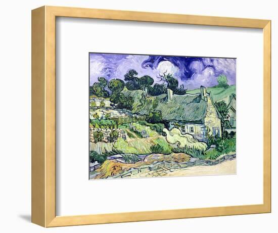 Thatched Cottages at Cordeville, Auvers-Sur-Oise, c.1890-Vincent van Gogh-Framed Premium Giclee Print