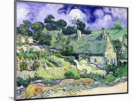 Thatched Cottages at Cordeville, Auvers-Sur-Oise, c.1890-Vincent van Gogh-Mounted Premium Giclee Print