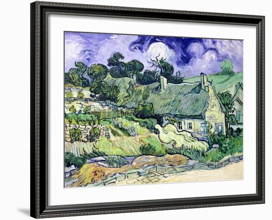 Thatched Cottages at Cordeville, Auvers-Sur-Oise, c.1890-Vincent van Gogh-Framed Giclee Print