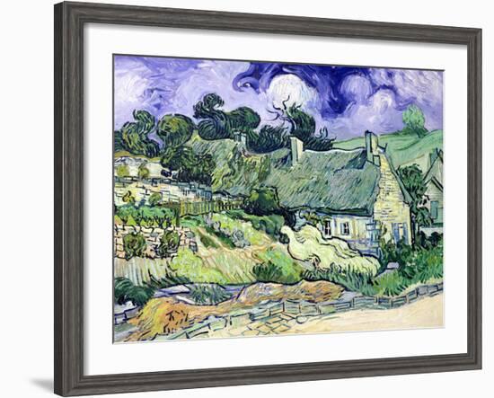 Thatched Cottages at Cordeville, Auvers-Sur-Oise, c.1890-Vincent van Gogh-Framed Giclee Print