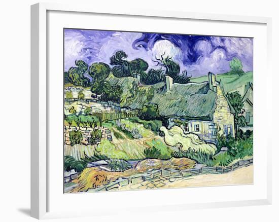 Thatched Cottages at Cordeville, Auvers-Sur-Oise, c.1890-Vincent van Gogh-Framed Giclee Print