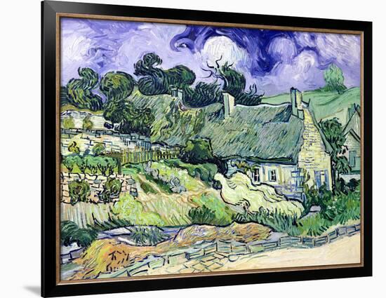 Thatched Cottages at Cordeville, Auvers-Sur-Oise, c.1890-Vincent van Gogh-Framed Giclee Print