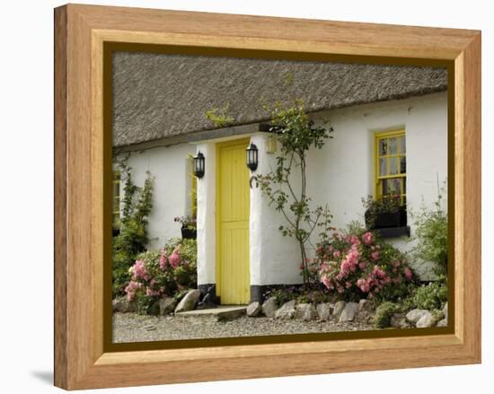 Thatched Cottages, Ballyvaughan, County Clare, Munster, Republic of Ireland-Gary Cook-Framed Premier Image Canvas