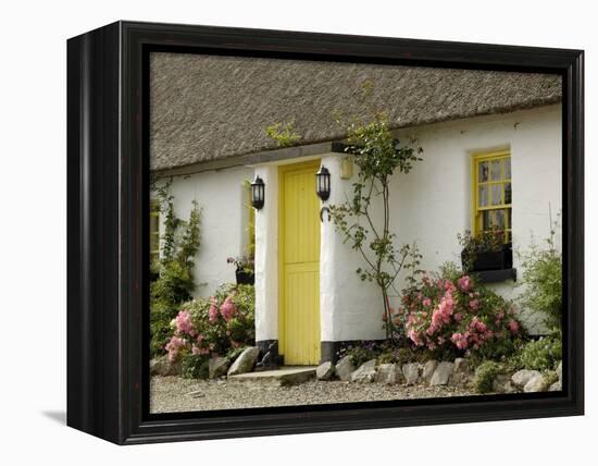 Thatched Cottages, Ballyvaughan, County Clare, Munster, Republic of Ireland-Gary Cook-Framed Premier Image Canvas