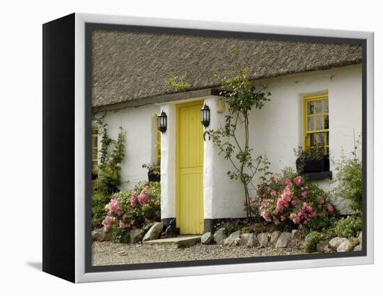 Thatched Cottages, Ballyvaughan, County Clare, Munster, Republic of Ireland-Gary Cook-Framed Premier Image Canvas