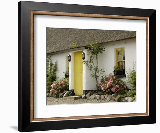 Thatched Cottages, Ballyvaughan, County Clare, Munster, Republic of Ireland-Gary Cook-Framed Photographic Print