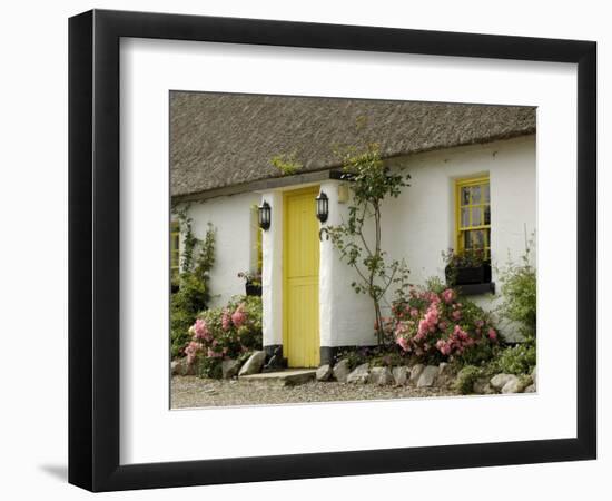 Thatched Cottages, Ballyvaughan, County Clare, Munster, Republic of Ireland-Gary Cook-Framed Photographic Print