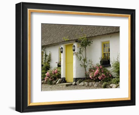 Thatched Cottages, Ballyvaughan, County Clare, Munster, Republic of Ireland-Gary Cook-Framed Photographic Print
