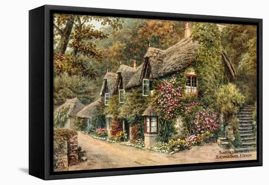 Thatched Cottages, Blackpool Sands, S Devon-Alfred Robert Quinton-Framed Premier Image Canvas