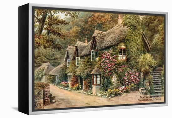 Thatched Cottages, Blackpool Sands, S Devon-Alfred Robert Quinton-Framed Premier Image Canvas