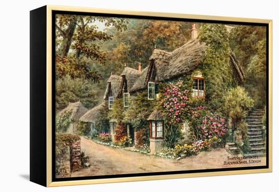 Thatched Cottages, Blackpool Sands, S Devon-Alfred Robert Quinton-Framed Premier Image Canvas