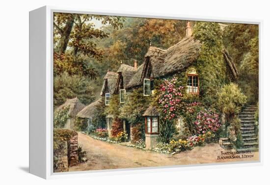 Thatched Cottages, Blackpool Sands, S Devon-Alfred Robert Quinton-Framed Premier Image Canvas