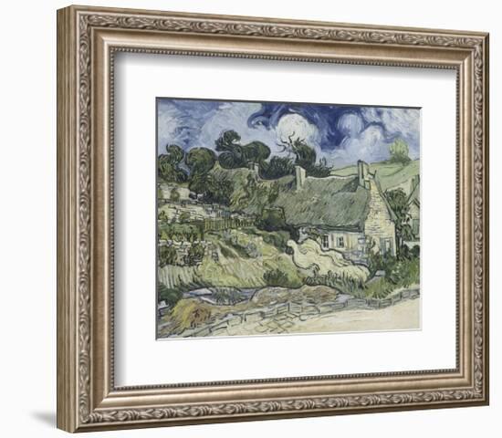 Thatched Cottages in Cordeville-Vincent van Gogh-Framed Giclee Print