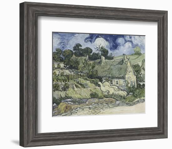 Thatched Cottages in Cordeville-Vincent van Gogh-Framed Giclee Print