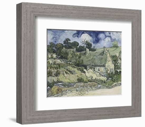 Thatched Cottages in Cordeville-Vincent van Gogh-Framed Giclee Print