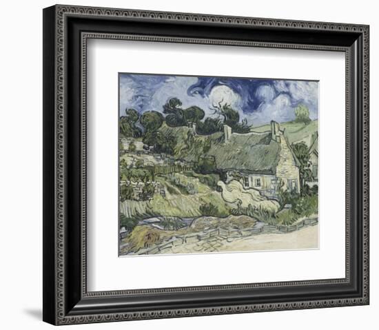 Thatched Cottages in Cordeville-Vincent van Gogh-Framed Giclee Print