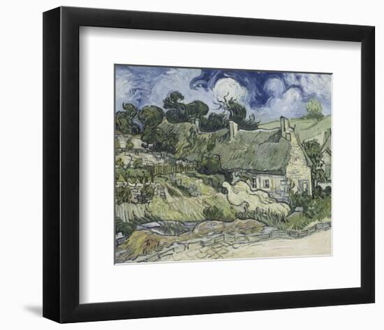 Thatched Cottages in Cordeville-Vincent van Gogh-Framed Giclee Print