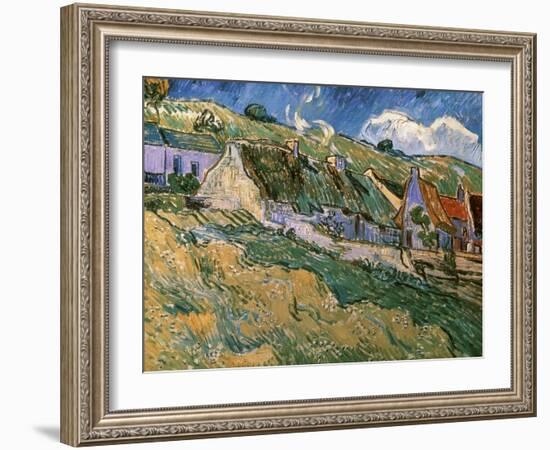 Thatched Cottages-Vincent van Gogh-Framed Giclee Print
