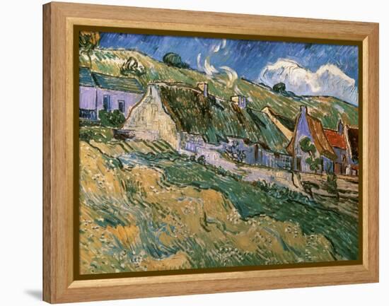 Thatched Cottages-Vincent van Gogh-Framed Premier Image Canvas