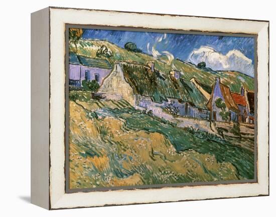 Thatched Cottages-Vincent van Gogh-Framed Premier Image Canvas