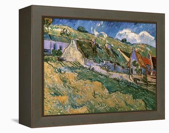 Thatched Cottages-Vincent van Gogh-Framed Premier Image Canvas