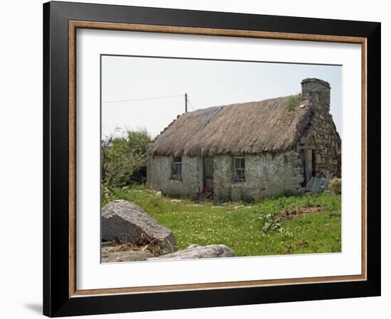 Thatched Croft, Isle of Skye, Highlands, Scotland, United Kingdom, Europe-Jan Baldwin-Framed Photographic Print