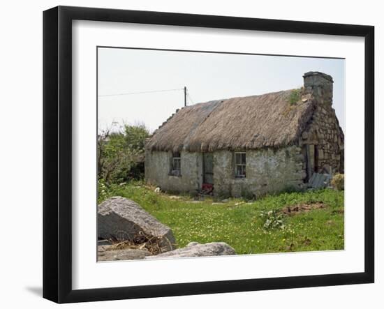 Thatched Croft, Isle of Skye, Highlands, Scotland, United Kingdom, Europe-Jan Baldwin-Framed Photographic Print