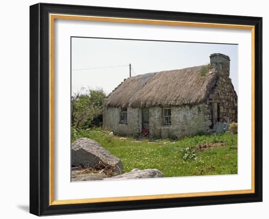 Thatched Croft, Isle of Skye, Highlands, Scotland, United Kingdom, Europe-Jan Baldwin-Framed Photographic Print