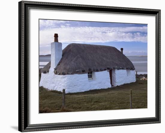 Thatched House, Berneray, North Uist, Outer Hebrides, Scotland, United Kingdom, Europe-Patrick Dieudonne-Framed Photographic Print
