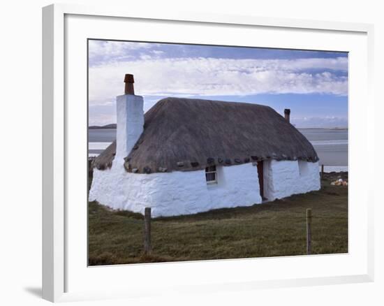 Thatched House, Berneray, North Uist, Outer Hebrides, Scotland, United Kingdom, Europe-Patrick Dieudonne-Framed Photographic Print