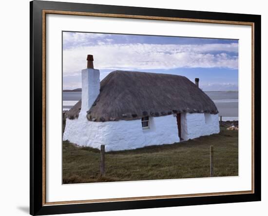 Thatched House, Berneray, North Uist, Outer Hebrides, Scotland, United Kingdom, Europe-Patrick Dieudonne-Framed Photographic Print