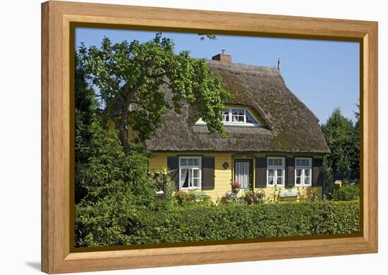 Thatched-Roof House Captain's House with Garden in Born on the Darss Peninsula-Uwe Steffens-Framed Premier Image Canvas