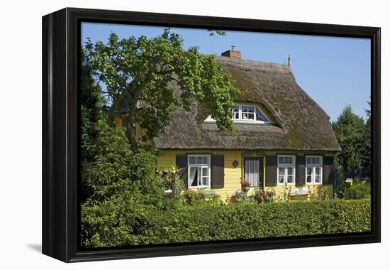 Thatched-Roof House Captain's House with Garden in Born on the Darss Peninsula-Uwe Steffens-Framed Premier Image Canvas