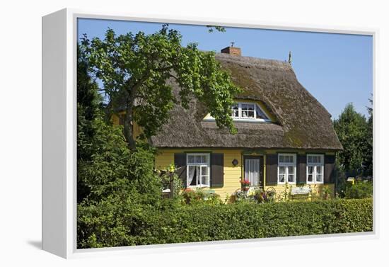 Thatched-Roof House Captain's House with Garden in Born on the Darss Peninsula-Uwe Steffens-Framed Premier Image Canvas