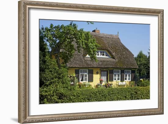 Thatched-Roof House Captain's House with Garden in Born on the Darss Peninsula-Uwe Steffens-Framed Photographic Print