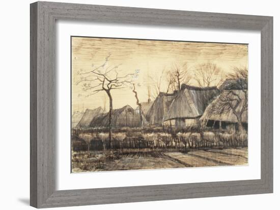 Thatched Roofs-Vincent van Gogh-Framed Giclee Print