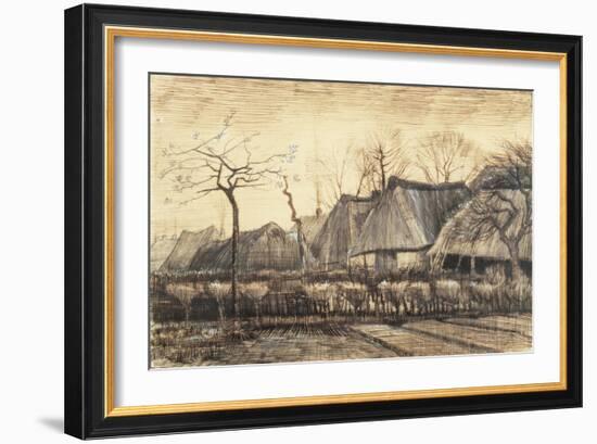 Thatched Roofs-Vincent van Gogh-Framed Giclee Print