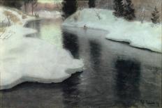 Thawing Ice on the Lysaker River, 1887-Thaulow-Giclee Print