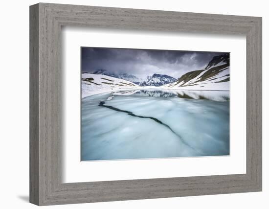 Thawing Alpine Lake, Vanoise National Park, Rhône-Alpes, France, June-Benjamin Barthelemy-Framed Photographic Print