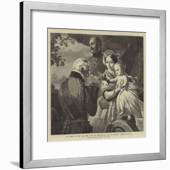 The 1 May 1851, the Duke of Wellington and His Godson Prince Arthur-null-Framed Giclee Print