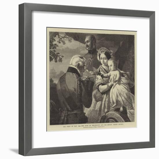 The 1 May 1851, the Duke of Wellington and His Godson Prince Arthur-null-Framed Giclee Print