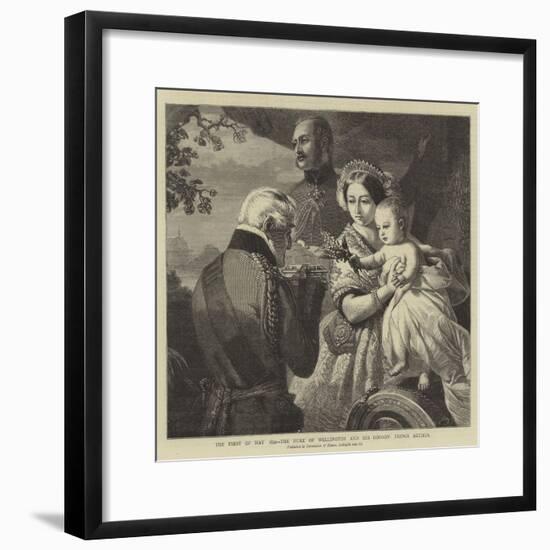 The 1 May 1851, the Duke of Wellington and His Godson Prince Arthur-null-Framed Giclee Print