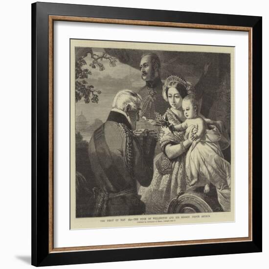 The 1 May 1851, the Duke of Wellington and His Godson Prince Arthur-null-Framed Giclee Print