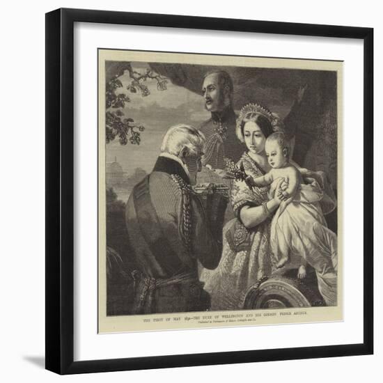 The 1 May 1851, the Duke of Wellington and His Godson Prince Arthur-null-Framed Giclee Print